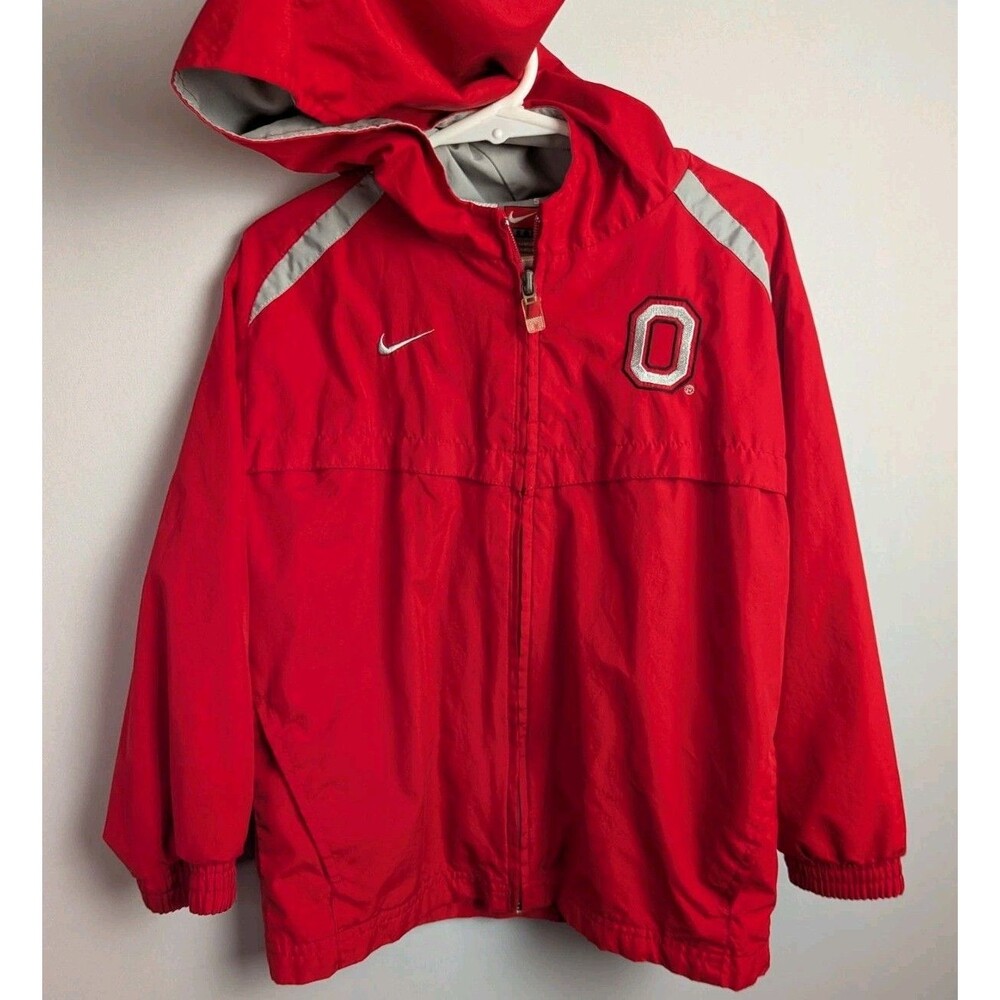 OSU Boys Nike Jacket With Hood And Pockets Youth Size 5 Small Ohio State Red